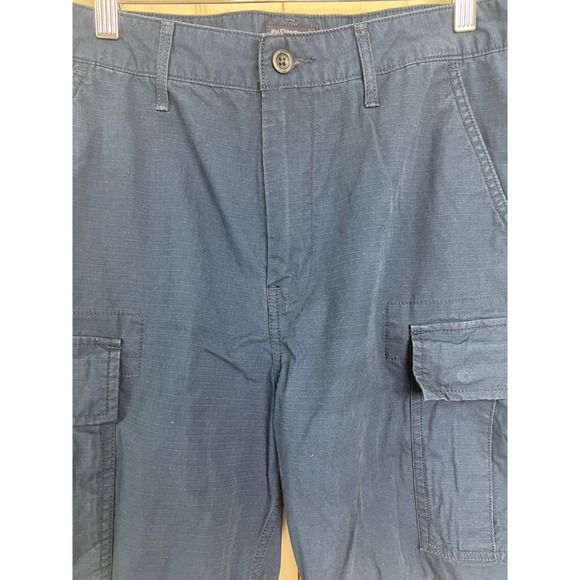 Levi Strauss & Co Cargo Shorts Men 34 Blue Ripstop Cotton Casual Utility C14 - Picture 13 of 16